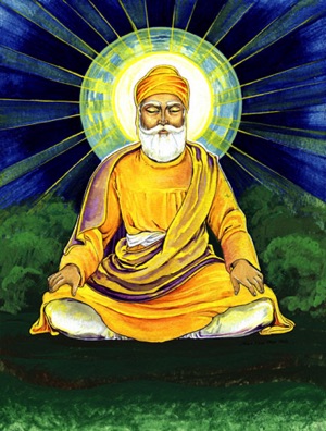 Guru Nanak Meditating