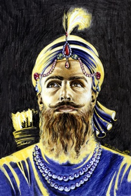 Guru Gobind Singh in Blue